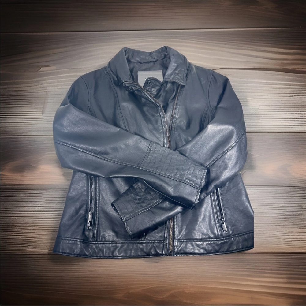Hollister Women's Dark Leather Jacket